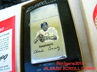  New York Giants Football Charley Conerly Zippo Lighter Box
