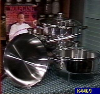 Wolfgang Pucks 7pc Tri Ply Stainless Steel Cookware Set —