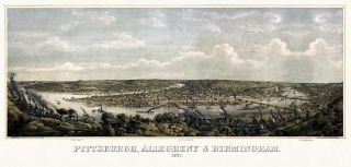  birmingham bird s eye view of pittsburgh at the confluence of the