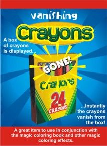 Vanishing Color Crayons Box Magic Trick Clown Magician Accessory for