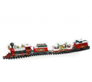 Battery Operated Winter Bell Christmas Train Set —