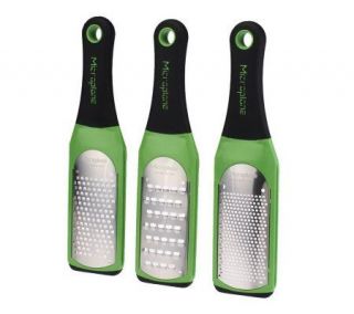 Microplane 3 Pc Fine & Extra Coarse Graters & Zesters —