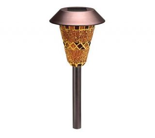 Westinghouse 6 Piece Deluxe Mosaic Solar Pathlight Set   Amber