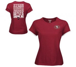 NFL 49ers Dont Tell Me Show Me Womens T Shirt —