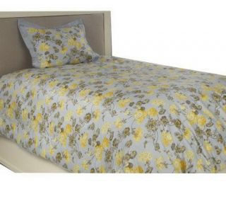 Liz Claiborne New York Geraniums TW Comforter and Sham Set —