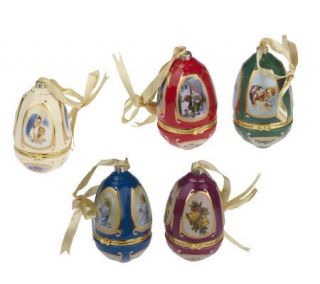 As IsSet of 5 Porcelain Musical Eggs by Valerie —