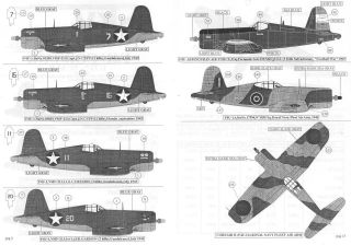 Sky Models Decals 1/72 VOUGHT F4U CORSAIR Fighter