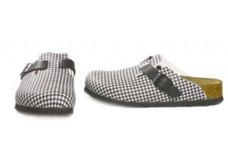 Birkenstock Houndstooth Clogs with Adjustable —