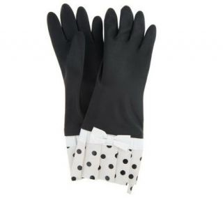 Gloveables Cleaning Gloves 3 Pair Set with Decorative Cuffs — 