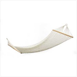 Two Person Fabric Hammock Cotton Outdoor Wood Frame