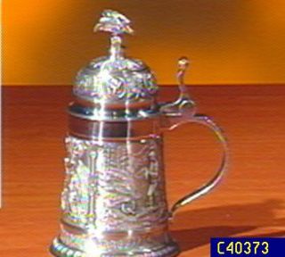 Pewter German Eagle Beerstein —