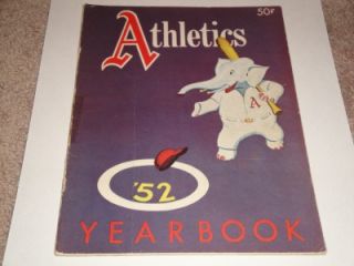  Athletics As Baseball Yearbook Program Connie Mack