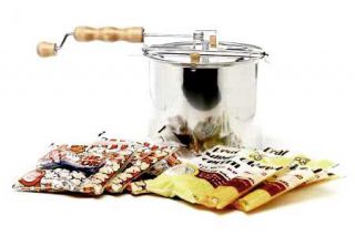 Theater Time 8 Quart Popcorn Popper w/ Accessories —