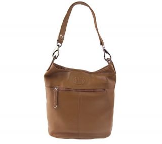 Stone Mountain Pebble Leather Slouch Bucket Bag —