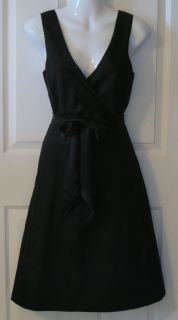 Crew $225 Black Cotton Cady Serena Special Occasion Cocktail Dress