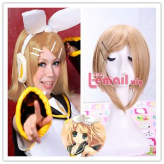  Rin Len Vocaloid Short Blonde COS Cosplay Party Hair Wig RW92