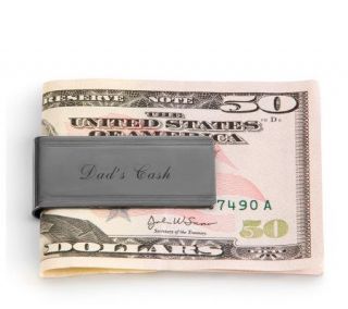 Things Remembered Polished Gunmetal Money Clip —
