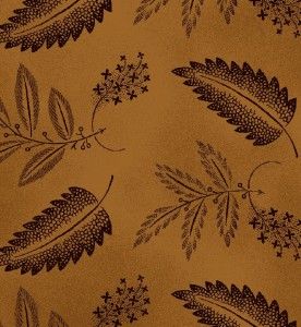  Feathers on Tan Cumberland Valley 100% Cotton Quilt Shop Fabric