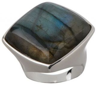 Arte dArgento Sterling Bold Polished Labradorite Ring —