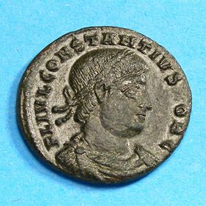 Constantius II AE3 Two Soldiers SMTSG Thessalonica