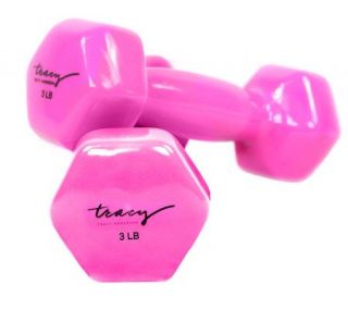 Tracy Anderson Set of 2 Pink 3 LB. Dumbbell Weights —