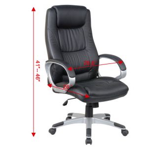  Chair Computer Desk Ergonomic Manager Conference PU Leather New
