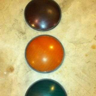  Traffic Signal Light Lenses Set. Red Amber Green. With Gaskets. Nice