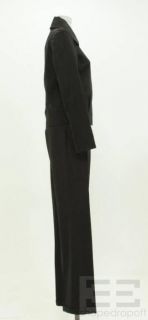 Costume National 2pc Black Zip Front Jacket & Pants Suit Size 42