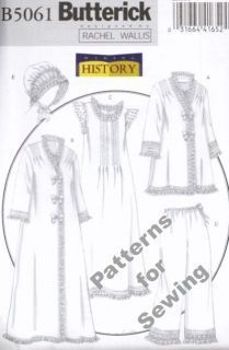 Pattern Sewing Butterick Woman Costume Historical Sz 4 14 New Robe