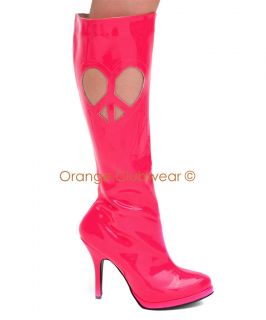  Knee High Hippie Costume Peace Halloween Costume Boots Shoes