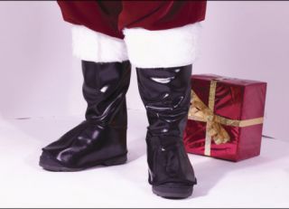 Christmas Santa Claus Fur Boot Tops Shoe Covers Costume