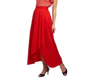 CE by Cristina Ehrlich Hi Low Pleated Maxi Skirt —