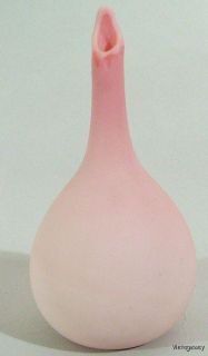 Signed Terry Crider 1978 Peachblow Art Glass Vase Large 7 1/2H