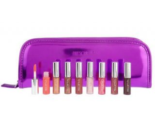 Prescriptives Set of 8 Mini Lip Glosses w/Cosmetic Bag —