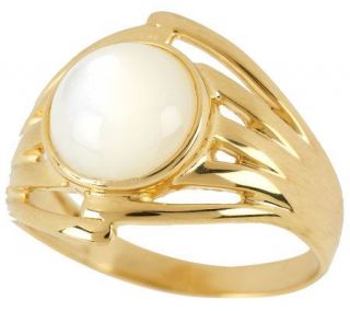Veronese 18K Clad Mother of Pearl Bypass Ring —