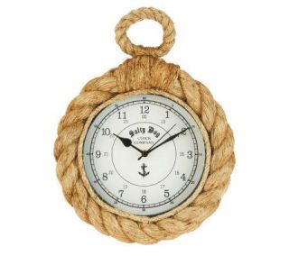 HomeReflections 15 inch Nautical Rope Wall Clock —