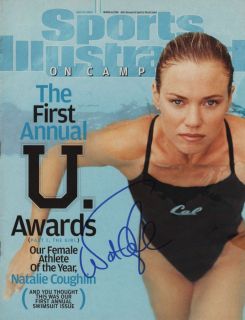 Natalie Coughlin Olympic Swimmer Signed Sports Illustrated on Campus