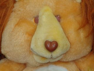 Vintage 1984 Care Bear Cousins Kenner Brave Heart Lion Plush Stuffed
