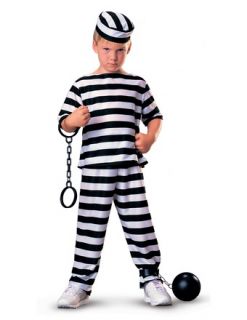  Prisioner Boys Girls Criminal Convict Childs Halloween Costume