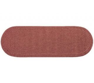 Tweed Chenille Oval Braided Set of 4 Stair Treads Rugs —