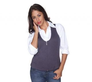 George Simonton Knit Vest with Two Way Zipper and Princess Seams