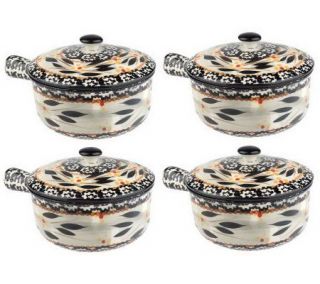 As Is Temp tations Old World Set/4 Covered Crock Bowls —