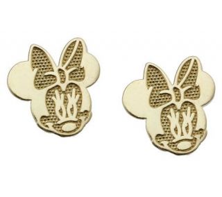 Disney Minnie Mouse Stud Earrings, 14K Gold   J303387