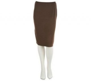 Linea by Louis DellOlio Ribbed Knit Pull on Pencil Skirt —
