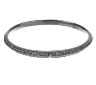 Nadri Pave Milgrain Design Hinged Bangle Bracelet —