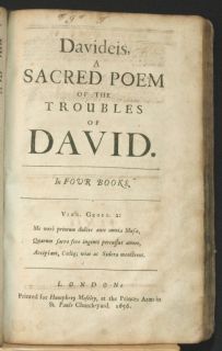 c1656 Poems ABRAHAM COWLEY Scarce FIRST Edition