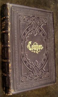 Poetical Works William Cowper 1864 Leather w Albumens
