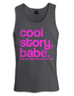 Cool Story Babe Singlet Jersey Shore Bro Sandwich Again Sarcastic T