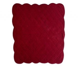 Reversible Velvet Throw with Scalloped Edge by Valerie —