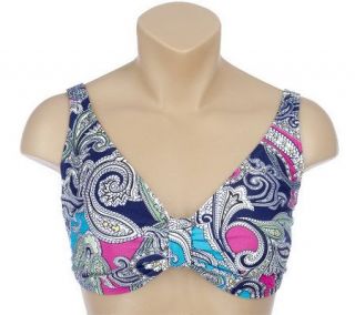 Aerin Rose Paisley Print Underwire Bikini Top —